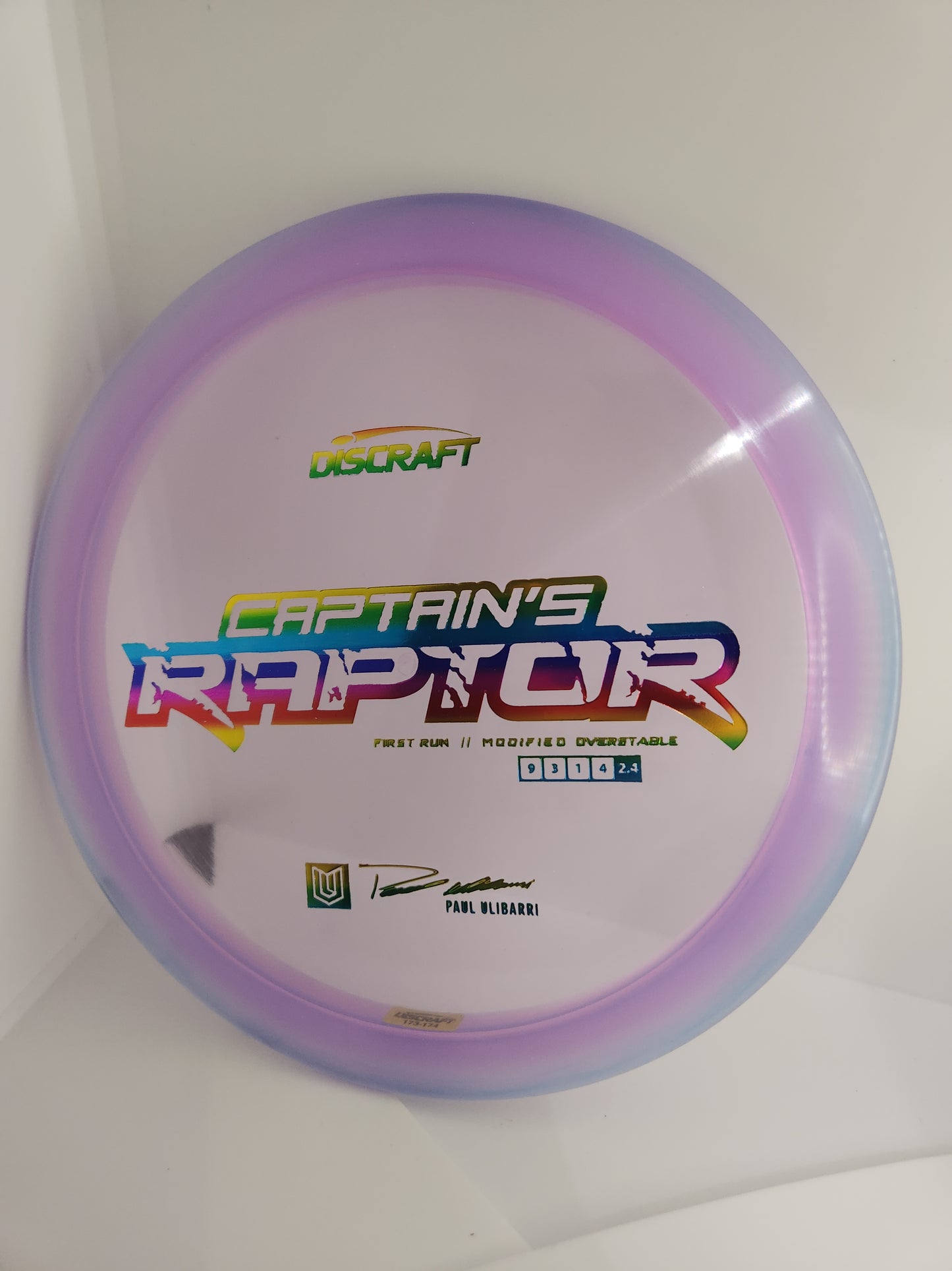 DISCRAFT-CAPTAINS RAPTOR-FIRST RUN-Z LINE-173-6g -COLLECTOR